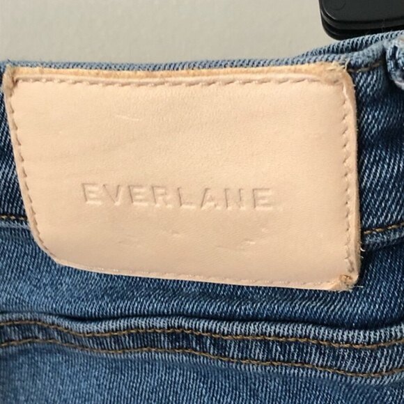 Everlane High Rise Skinny Jeans Blue Women’s Size 26 Distressed Stretch Denim - Picture 12 of 16